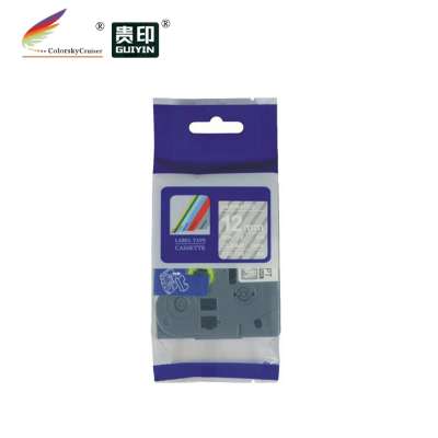 (TZe-135) 2pcs WHITE ON CLEAR label tape cartridge for brother P-touch TZe-135 TZe 135 TZ-135 TZ 135 1/2" (12mm)