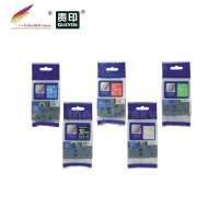 (TZe-135-5) 5pcs mixed tape label ribbon cartridge for brother P-touch TZe-135 TZ-135 1/2" x 26.2ft (12mm X 8m)